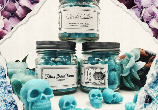 Cire de Callisto: Handcrafted Mica Wax Skulls & Crystals {120g}