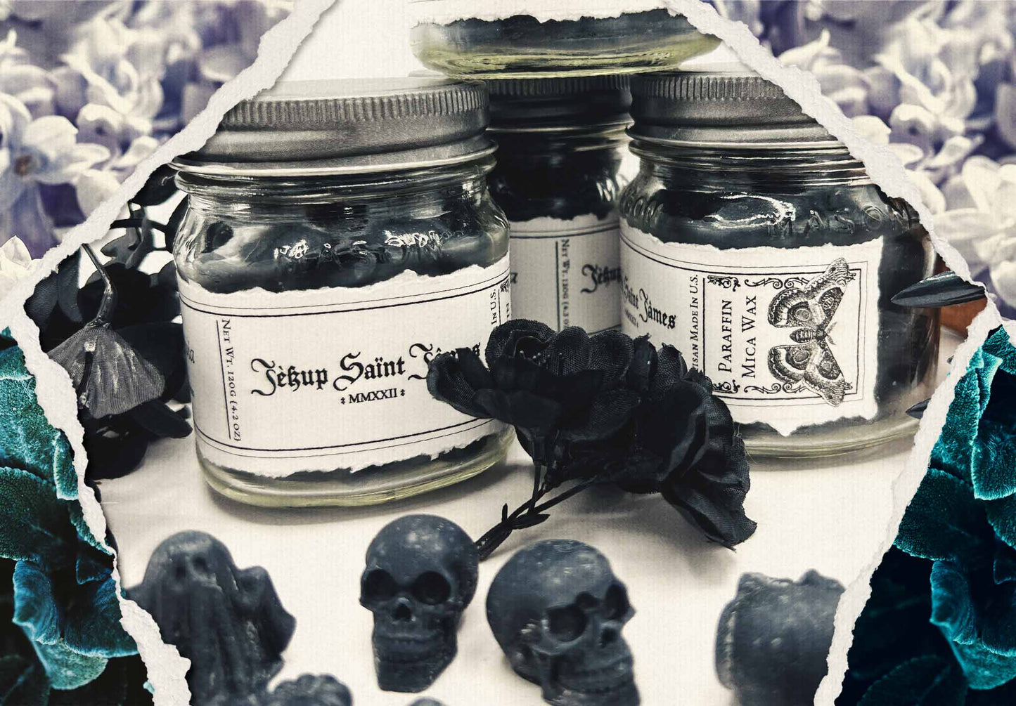 Cire de Trivia: Handcrafted Mica Wax Skulls & Crystals {120g}