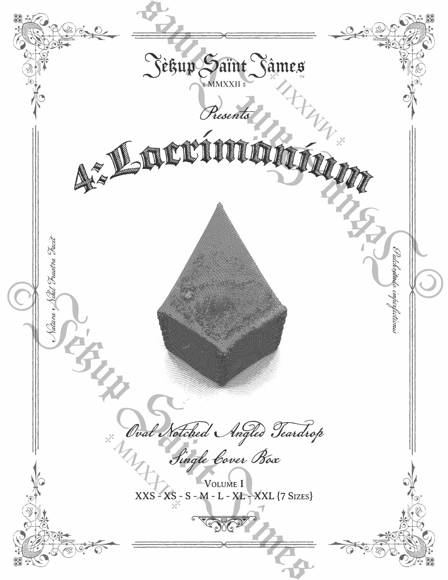 4.Lacrimanium: Digital Teardrop Leather Box Sewing Pattern {7 Sizes}