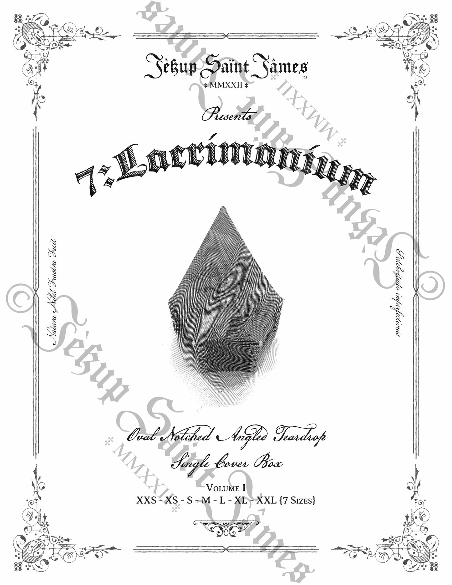 7.Lacrimanium: Teardrop Leather Box Sewing Digital Pattern {7 Sizes}