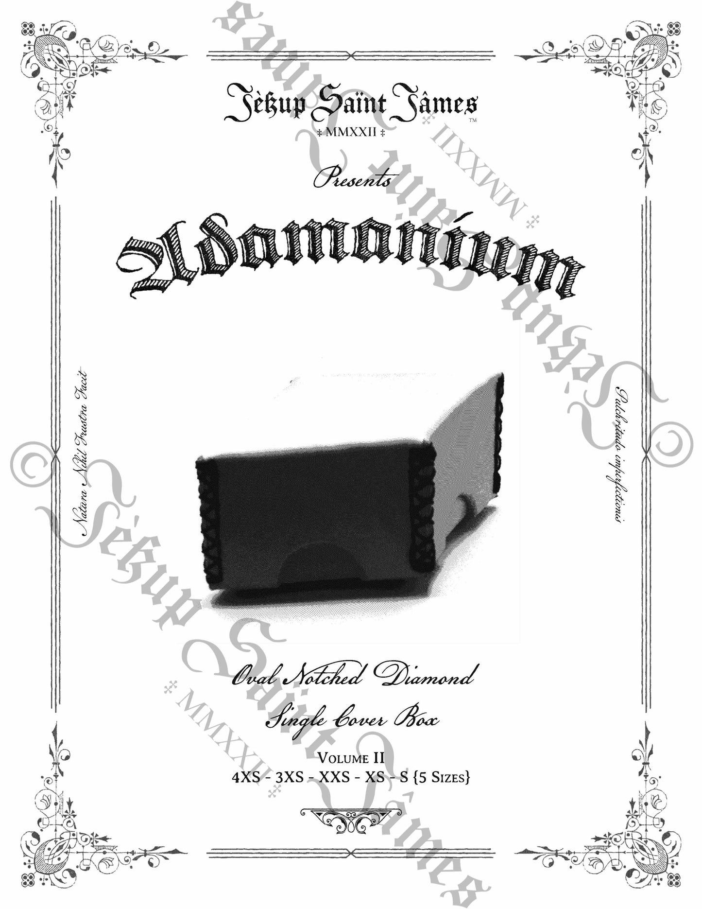 Adamanium: Vol. II: Diamond Leather Box Sewing Digital Pattern {5 Sizes}