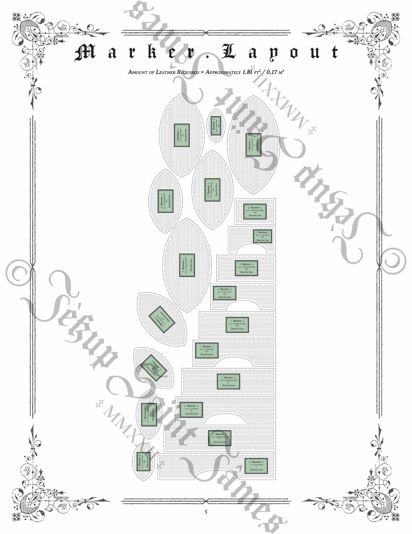 Dyanium: Vol. II: Oval Elliptical Leather Box Sewing Digital Pattern {5 Sizes}