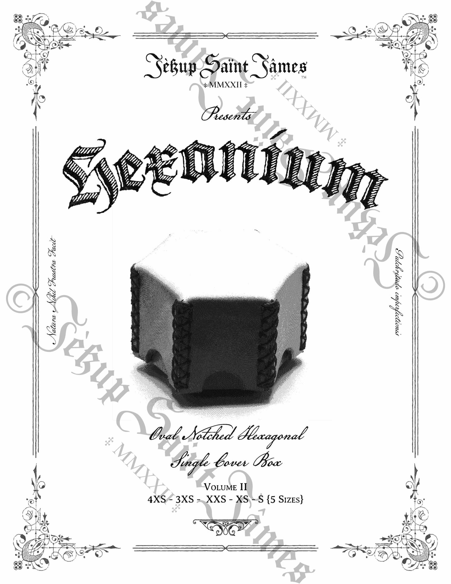 Hexanium: Vol. I: Square Leather Box Sewing Digital Pattern {5 Sizes}