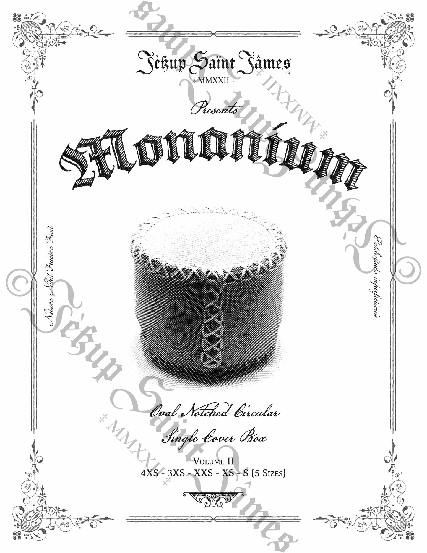 Monanium: Vol. II: Circular Leather Box Sewing Digital Pattern {5 Sizes}