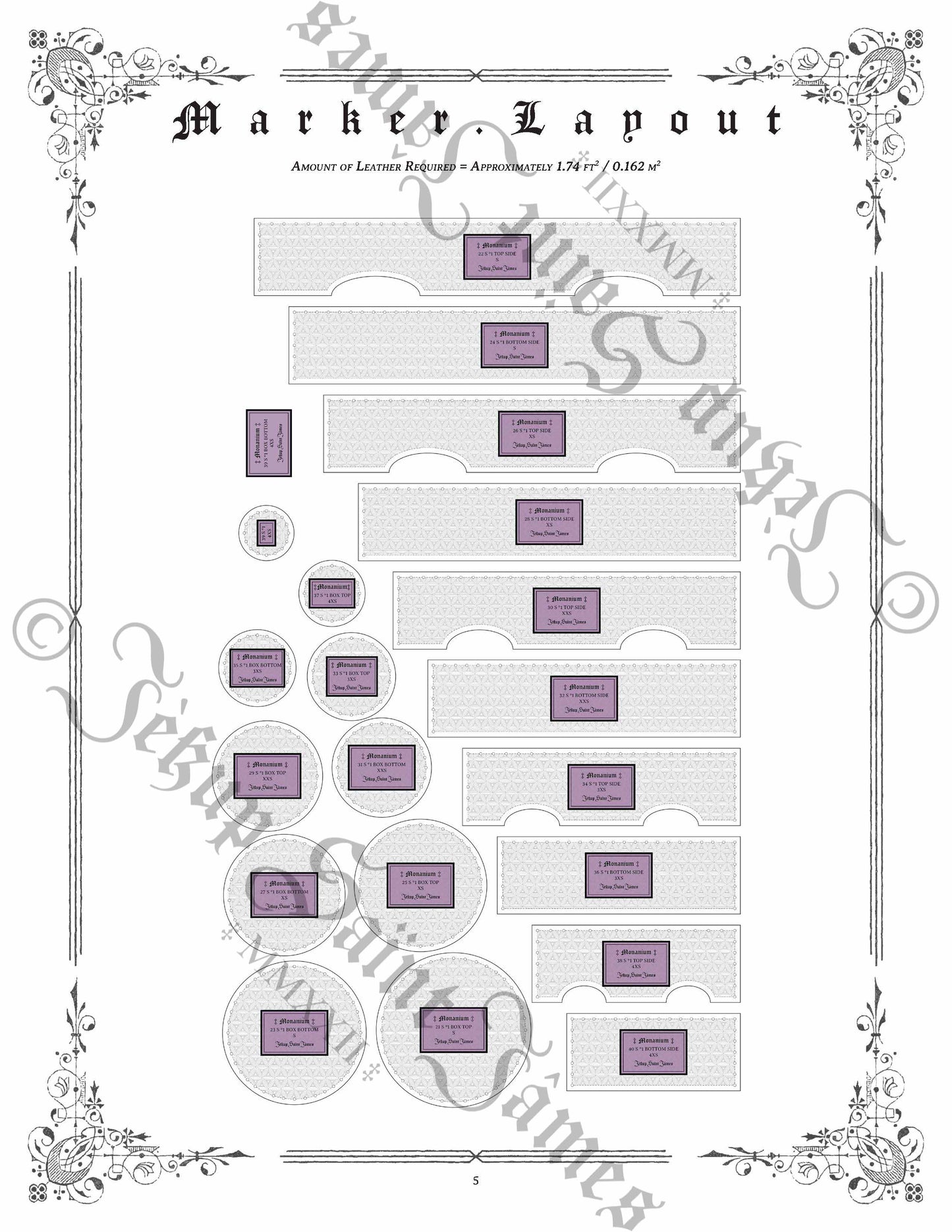 Monanium: Vol. II: Circular Leather Box Sewing Digital Pattern {5 Sizes}