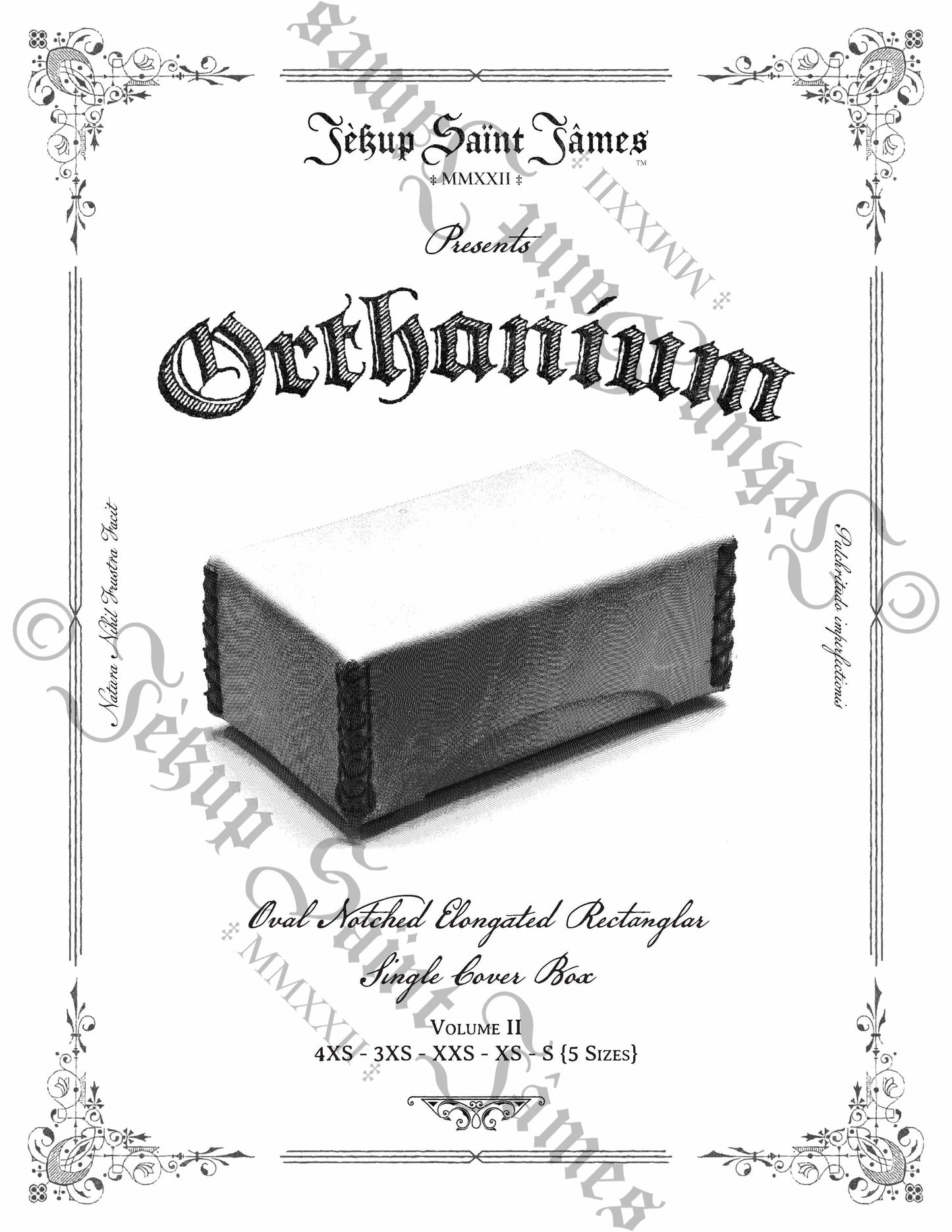 Orthanium: Vol. II: Rectangular Leather Box Sewing Digital Pattern {5 Sizes}