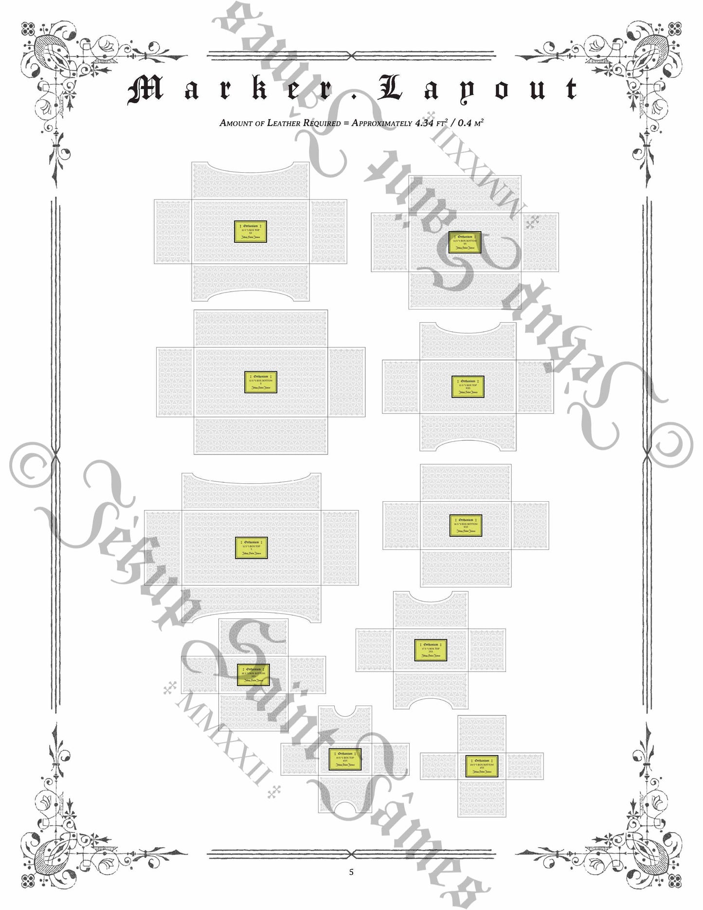 Orthanium: Vol. II: Rectangular Leather Box Sewing Digital Pattern {5 Sizes}