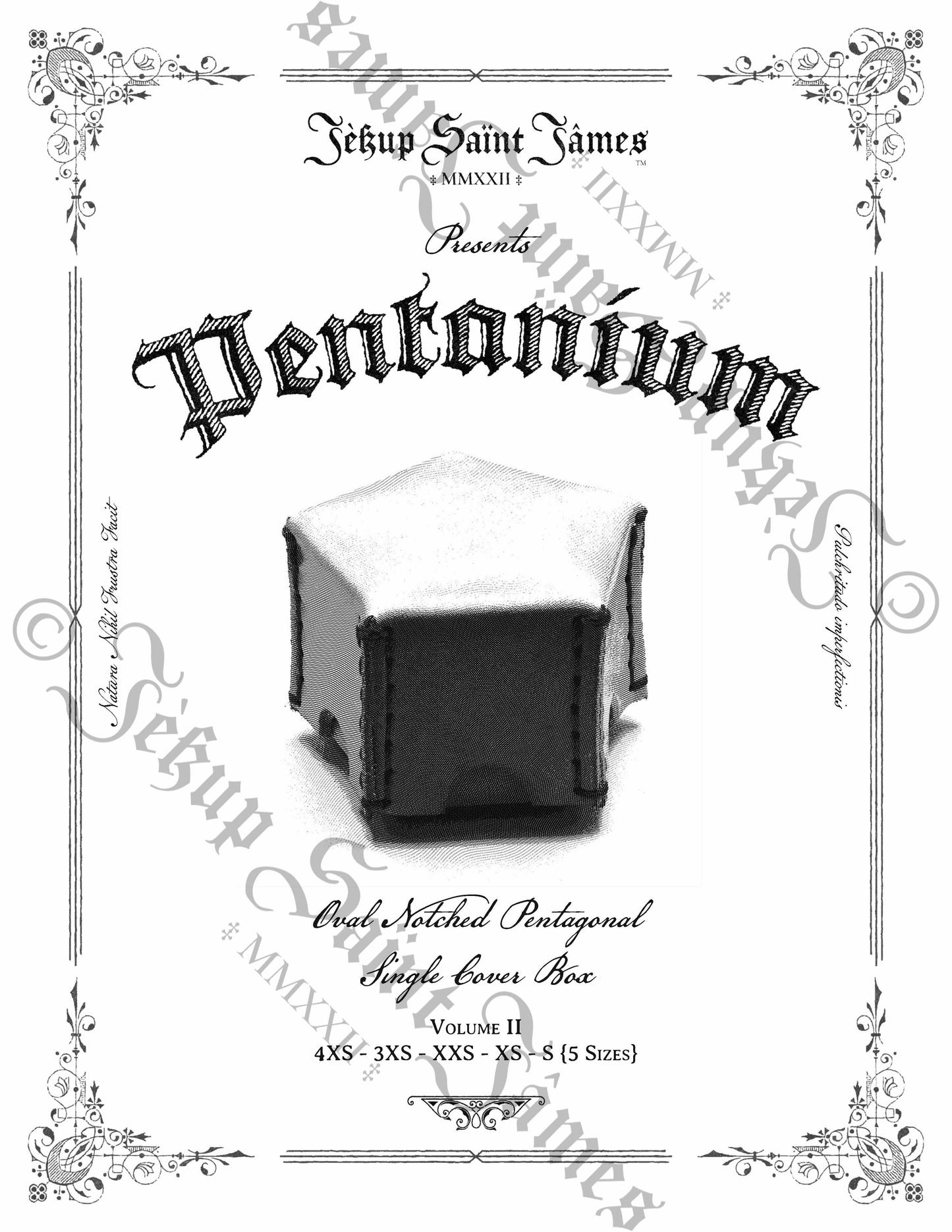 Pentanium: Vol. II: Pentagonal Leather Box Sewing Digital Pattern {5 Sizes}