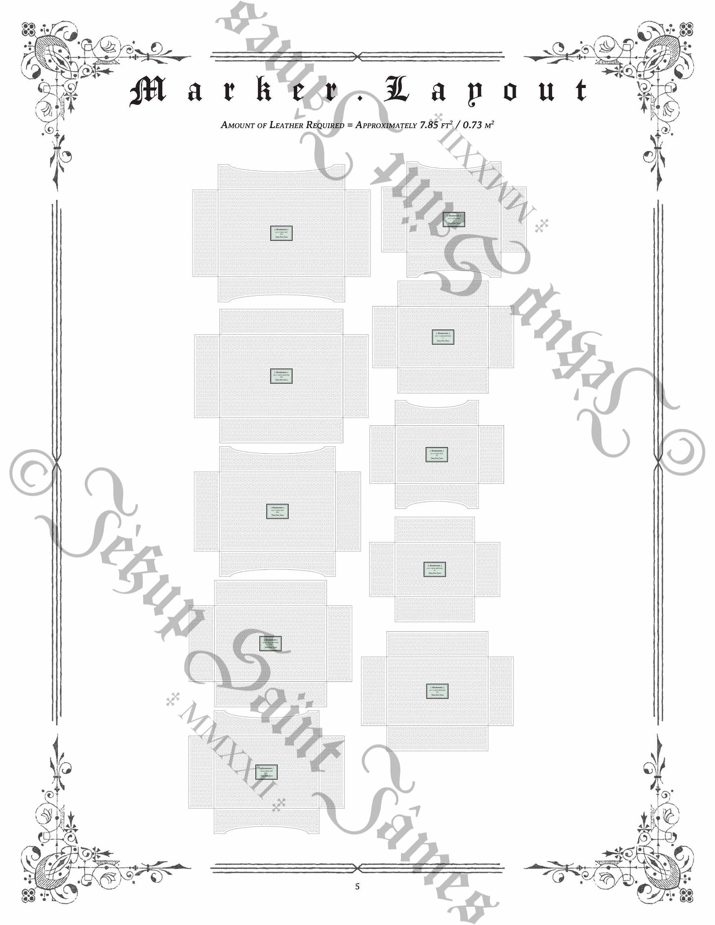 Quadanium: Vol. I: Rectangular Leather Box Sewing Digital Pattern {5 Sizes}