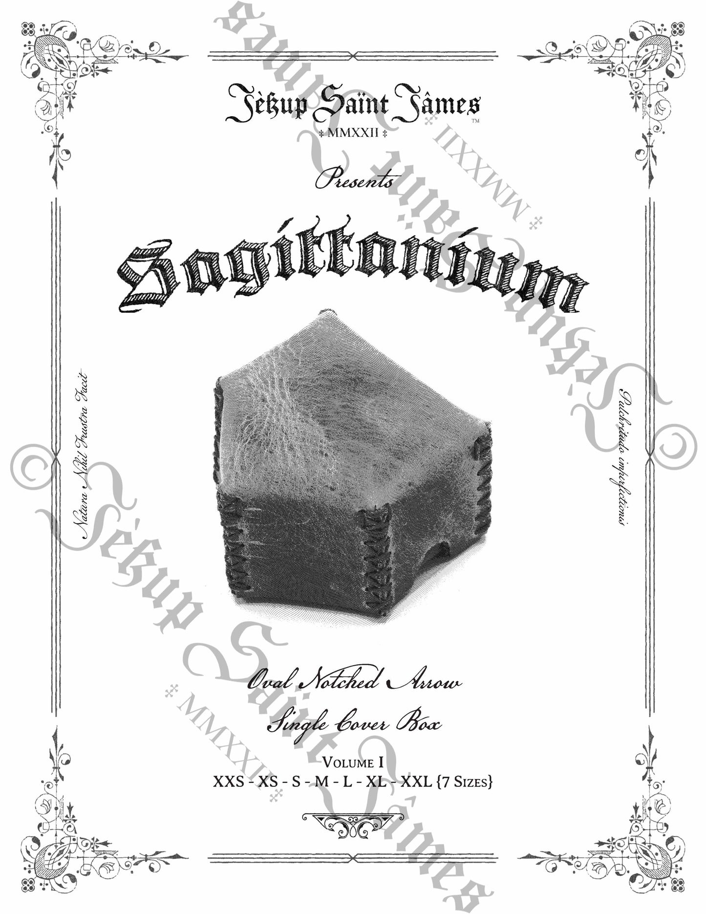 Sagittanium: Arrow Leather Box Sewing Digital Pattern {7 Sizes}