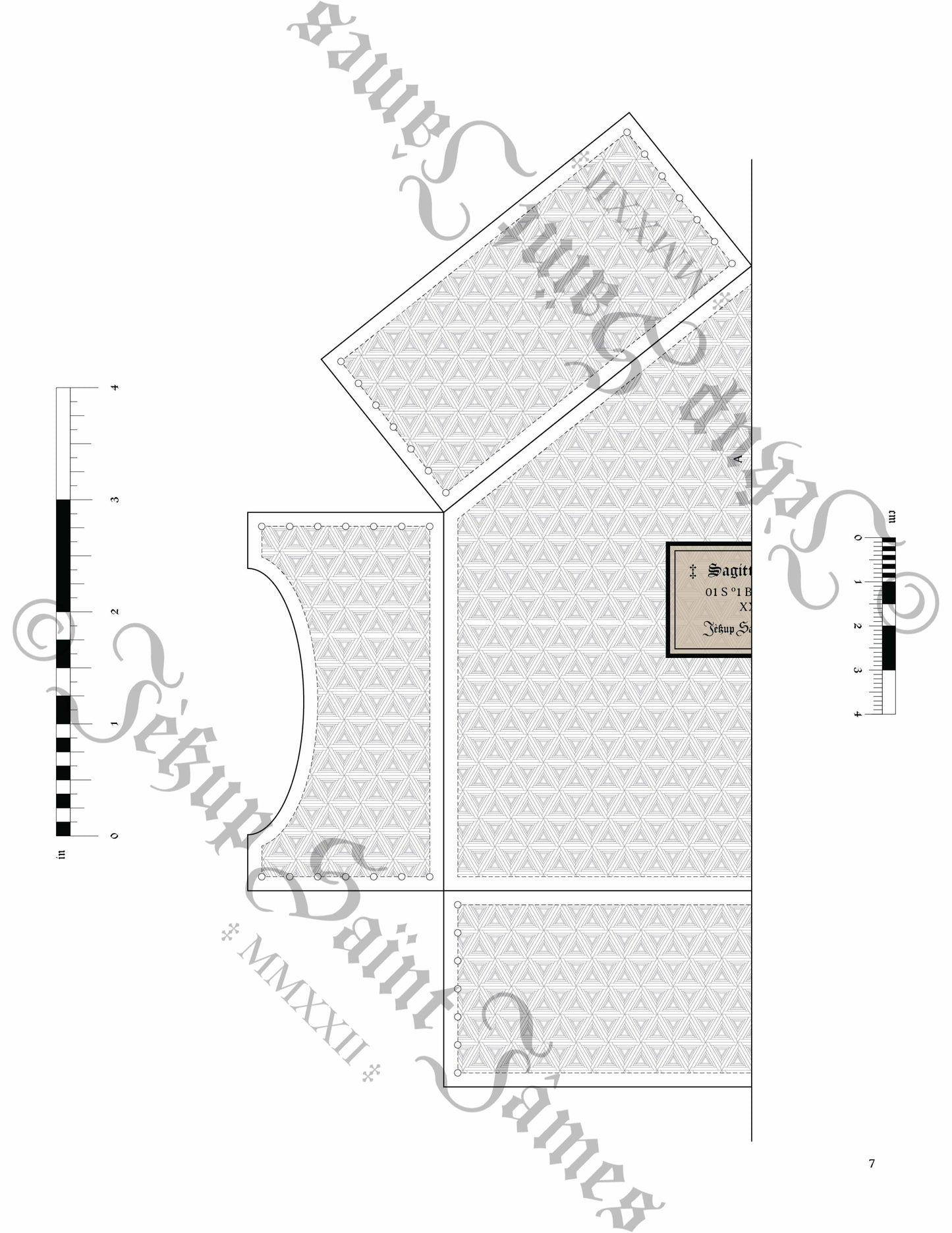 Sagittanium: Arrow Leather Box Sewing Digital Pattern {7 Sizes}