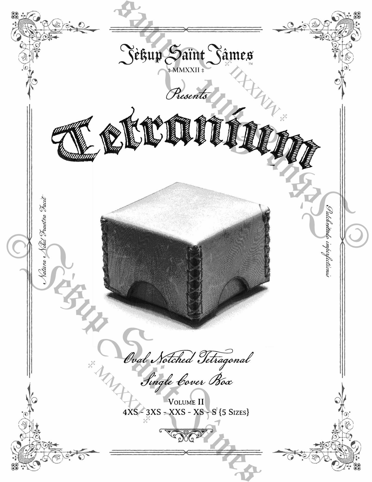 Tetranium: Vol. II: Square Leather Box Sewing Digital Pattern {5 Sizes}