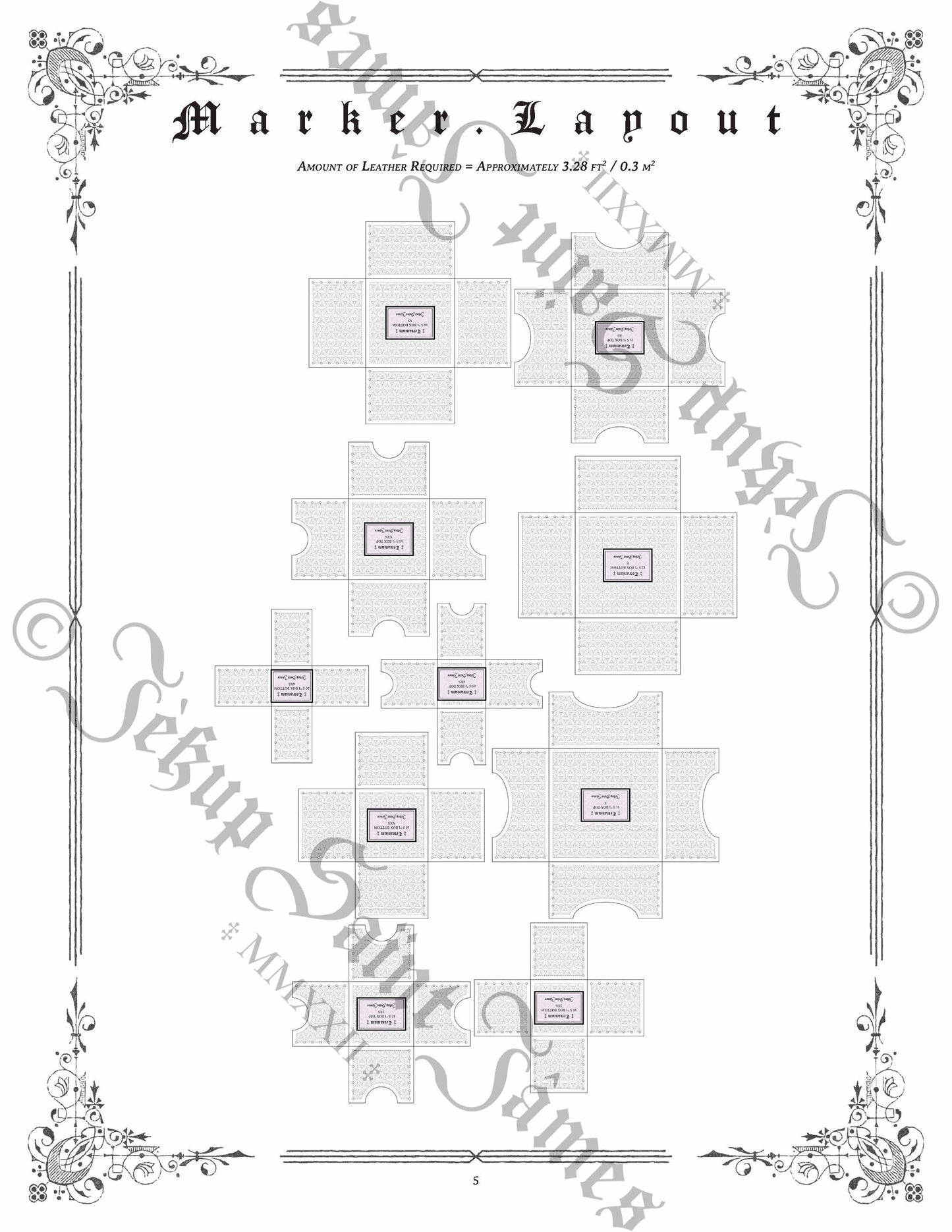 Tetranium: Vol. II: Square Leather Box Sewing Digital Pattern {5 Sizes}