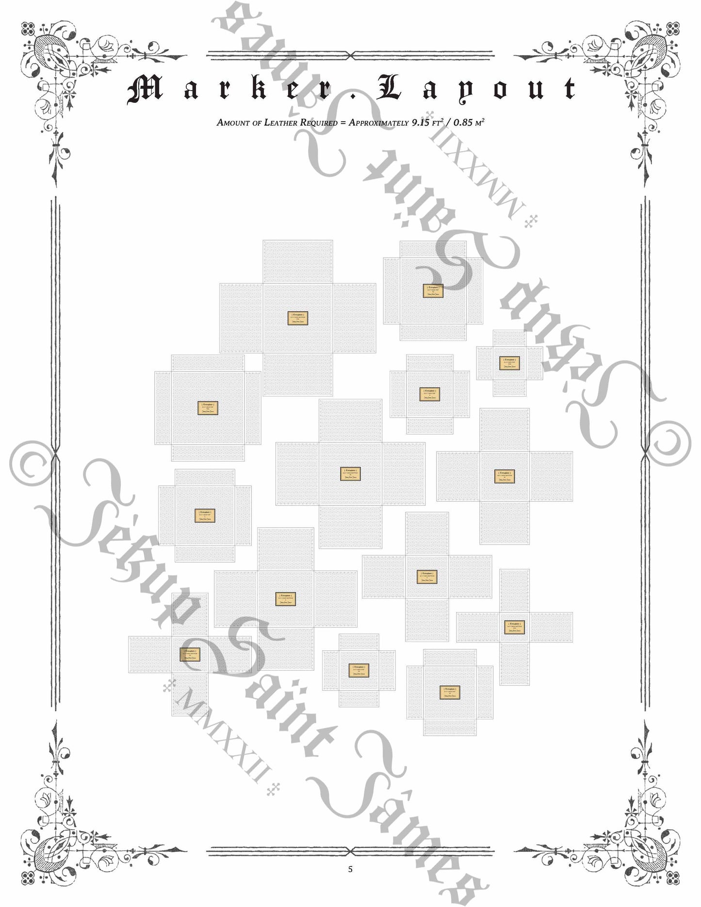 Tetraphoric: Tall Square Leather Box Sewing Digital Pattern {7 Sizes}