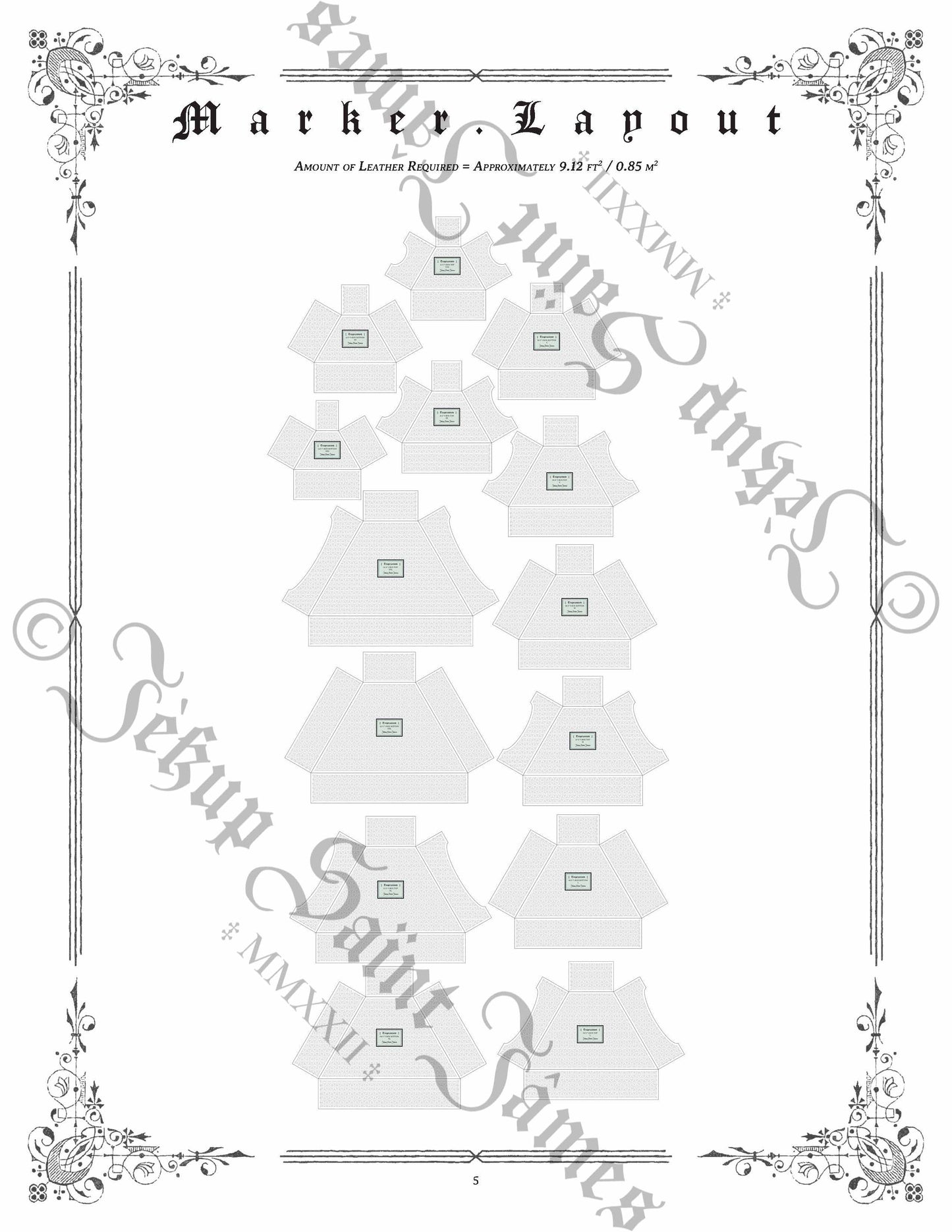 Trapezanium: Trapezoid Leather Box Sewing Digital Pattern {7 Sizes}