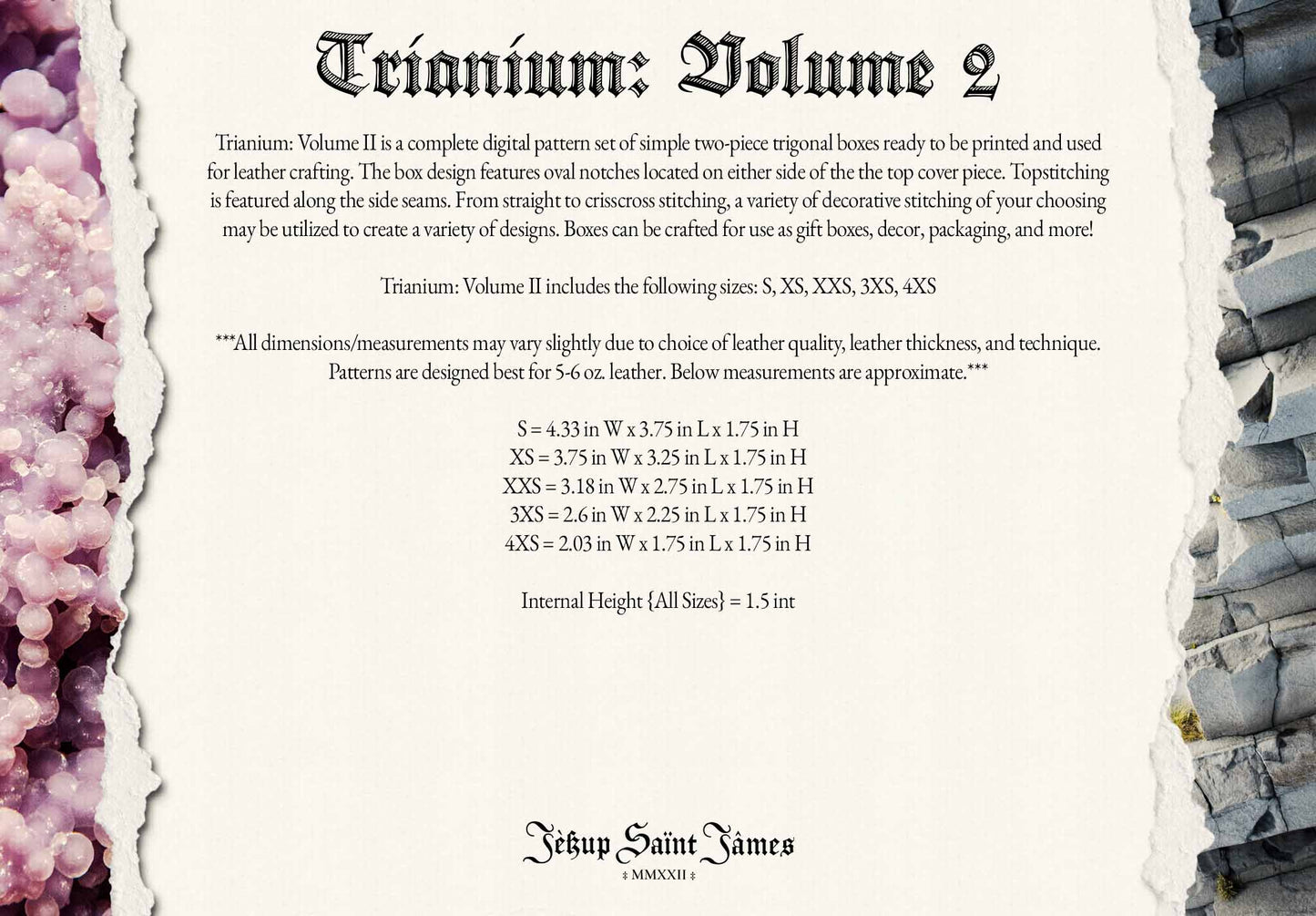 Trianium: Vol. II: Triangular Leather Box Sewing Digital Pattern {5 Sizes}