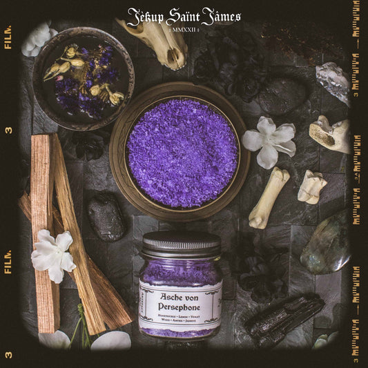 Powdered Wax Melts "Asche von Persephone": Honeysuckle, Violet, Lemon, Jasmine {120g} Handcrafted With Mica