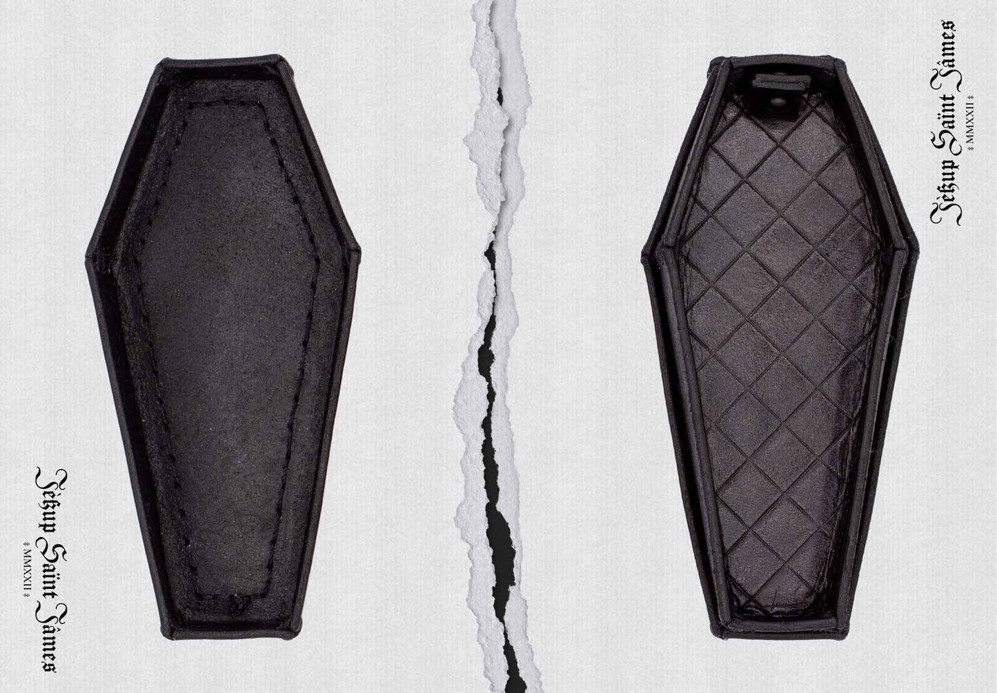 Jorin: Leather Coffin Box - Aged Black