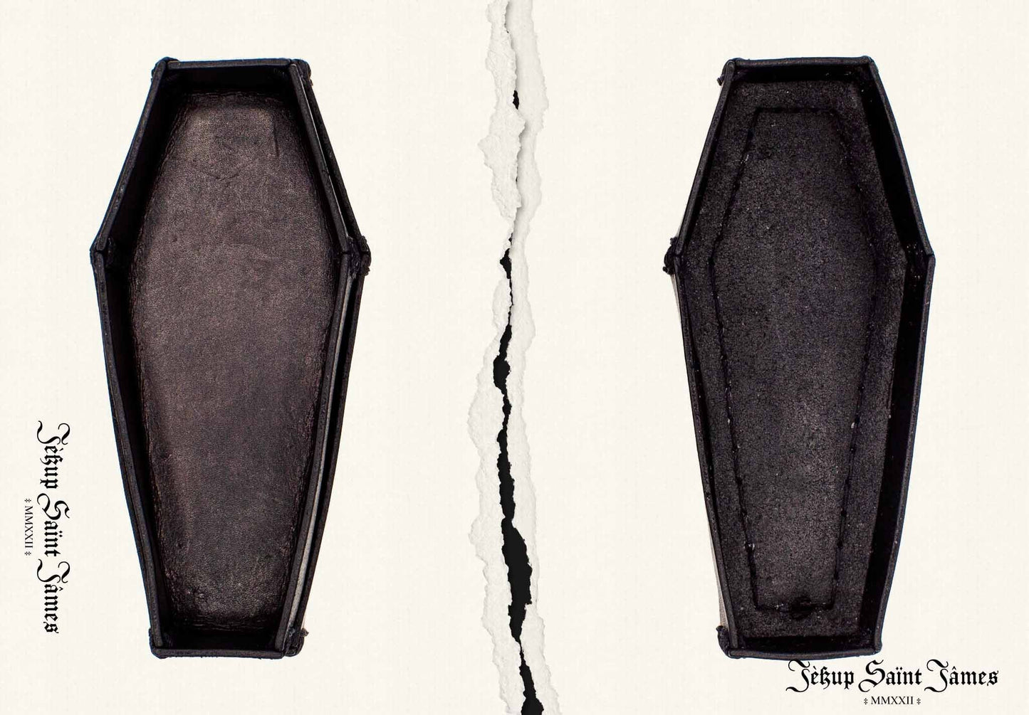 Riquin: Leather Coffin Box - Aged Black